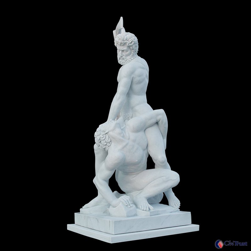 Naked man marble statue